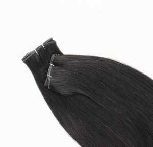 Yüksek kalite 100% bakire Remy insan saçı postiş vücut dalga tarzı hindistan/Peru makinesi çift atkı Genius görünmez dokuma - Product Image 2