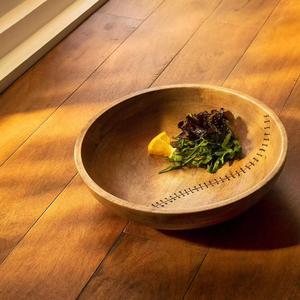 木製ボウル自然と仕上げ手作り木製と樹脂食品ボウルスタイリッシュに理想的 - Product Image 2