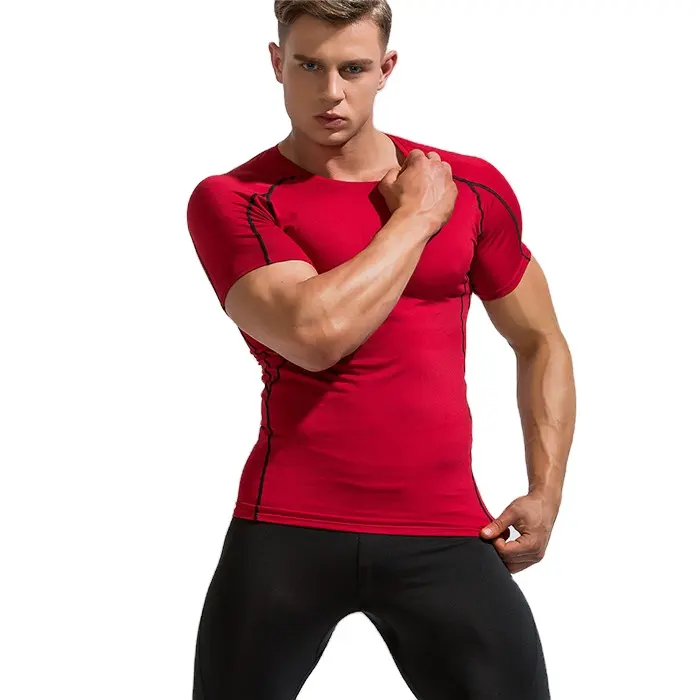 جديد وصول مخصص شعار الرجال رياضة القمصان عالية الجودة الجملة رياضة ملابس طويلة الأكمام صالح سليم رياضة t قميص