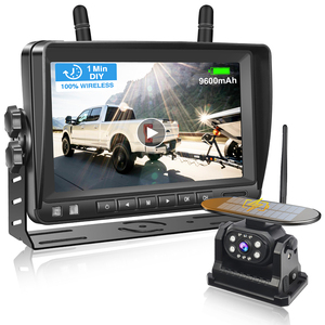 PJAUTO Magnetic Solar <strong>Wireless</strong> <strong>Backup</strong> <strong>Camera</strong> HD1080P DVR 7&quot; IPS Monitor Reverse <strong>Camera</strong> <strong>System</strong> for <strong>RV</strong> Camper Trailer Semi Truck - Product Image 1