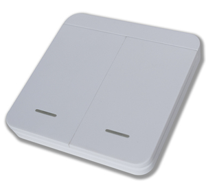 SCHARTEC 2-Channel Wireless <strong>Push</strong> <strong>Button</strong> 433.92 MHz for Garage Door Opener Radio Transmitter Remote Wall Switch - Product Image 2