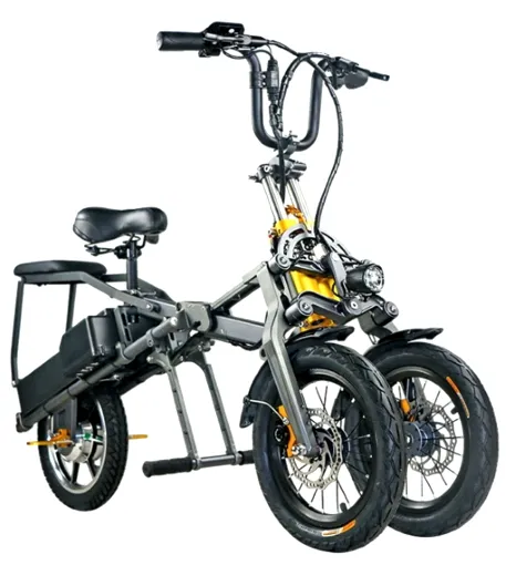 Premium Quality Folding Electric Bicycle 2 Batteries 350W Mountain Bike 1 Second High-End Foldable Tricycle