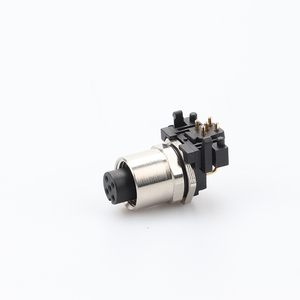 M12 Panel Mount 2p 3p 4p 5p 6p <strong>Sensor</strong> X L <strong>Code</strong> Socket Plug 90 Degree Elbow Assembly Connector Solder Screw - Product Image 2