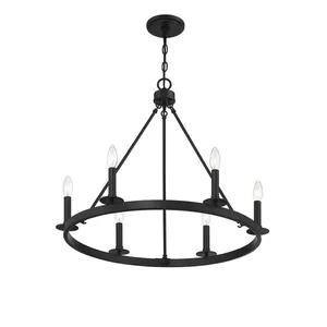 LED Indoor Chandelier Ceiling Lamp High-quality <strong>Cafe</strong> Restaurant Latest Light Chandelier Antique Design Black Coated <strong>Decoration</strong> - Product Image 3