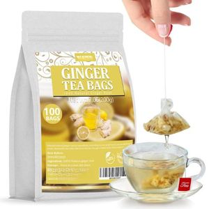 Label pribadi kantong teh jahe Herbal manfaat kesehatan alami kunyit Lemon teh jahe - Product Image 1