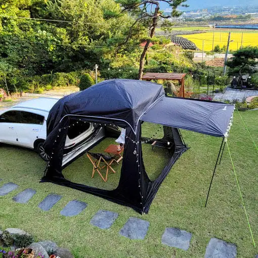 Portatile Outdoor 210D Oxford PU2000mm automatico apertura rapida portellone auto tenda ombra tenda SUV auto tenda posteriore per il campeggio