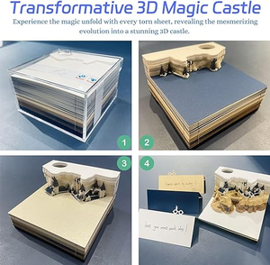 Calendario semanal 2024 Memo Castle Pad con luz 3D Bloc de notas Sticky Note para el mejor regalo - Product Image 3