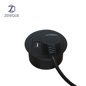 Enchufe redondo de sobremesa con usb tipo c, multiconector oculto, toma de corriente de escritorio, gran oferta - Product Image 3