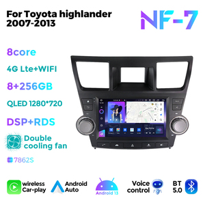 NaviFly NF最新安卓汽车收音机汽车播放汽车全球定位系统丰田汉兰达2007-2013支持BT5.0芯片安卓汽车 - Product Image 3