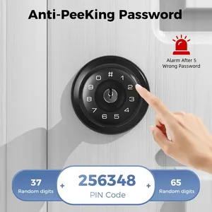 Serratura porta senza chiave con tastiera-100 codici personalizzati, serratura automatica, sicurezza Anti-sbirciamento, a batteria, facile installazione