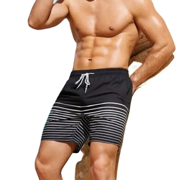 Pantalones cortos deportivos transpirables para hombre, ropa de playa 100% poliéster, cómoda, sublimación personalizada, para verano