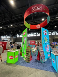 Mùa hè Fancy thực phẩm Hiển thị 20x20 triển lãm thương mại Booth thiết kế với cong LED Backlit truy cập và treo dấu hiệu - Product Image 5