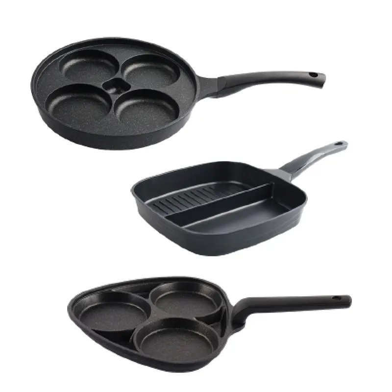 Frying Wok Cookware Set Die-Cast Aluminum Kitchen Pots Multi Egg Pan Home Cooking LOGO OEM ODM Non Stick Fry Pan