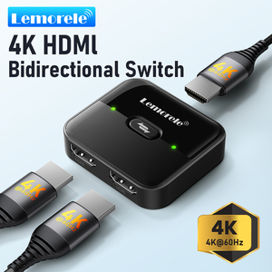 HS001 2 en 1 salida y 1 en 2 salidas Interruptor HDMI y divisor HDMI 4K 60Hz Control por botón - Product Image 2