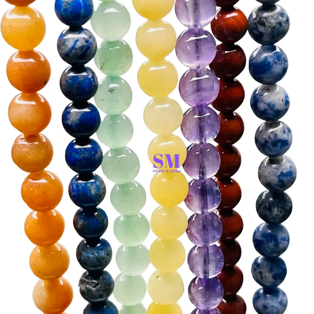 Harmonize Energies Natural Healing Crystal Edelstein perlen 8 mm Strang 44 bis 48 Stück 14 Zoll Edelstein Produkt lieferant