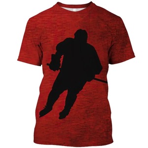 3Dการพิมพ์ฮอกกี้กราฟิกเสื้อยืดสําหรับชายแขนสั้นสบายๆกีฬาTee Tops Casualขนาดใหญ่ผู้ชายเสื้อยืดStreetwearเสื้อผ้า
