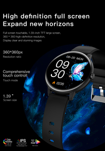 Maxtop ساعة ذكية تعمل باللمس الكامل ساعة ذكية للياقة البدنية مقاومة للماء معدل ضربات القلب الساعات الذكية - Product Image 2