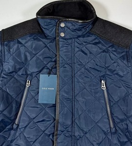 NWT erkek kapitone Puffer karışık medya ceket M L XL <span class=keywords><strong>2XL</strong></span> donanma
