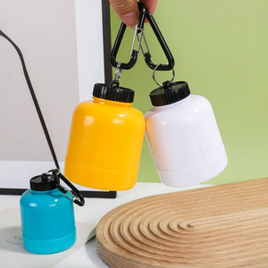 Logo Custom 200ml Portable Protein Powder Pre Workout <strong>Key</strong> Chain Container Climbing Clasp Barrel-<strong>shaped</strong> Funnel Storage <strong>Keychain</strong> - Product Image 6