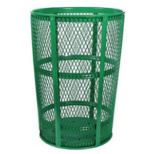 High Quality Metal Net Green Color Round Shape Customized <strong>Size</strong> Waste <strong>Bin</strong> Trash Can Storage Holder Dust <strong>Bin</strong>
