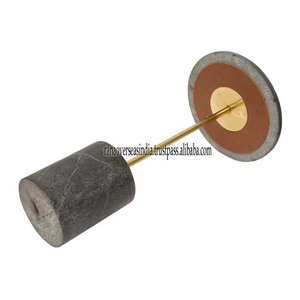 マーブルトップとロングブラスステムとマーブルベースセンターテーブルホームオフィス用 - Product Image 3