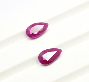 Reddish Pink Ruby <strong>Pear</strong> Pair for Earrings 100% Natural Unheated Untreated Ruby, Ruby Teardrop Earrings, Natural Ruby for Necklace - Product Image 3