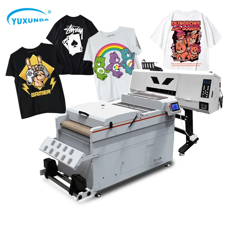 60cm DTF Logo Drucker Pulvers chüttler und Ofen All-in-One-Maschine Wärmeübertragungs-Rollfilm drucker maschine für den T-Shirt-Druck