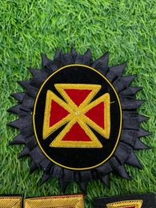 宗教的な騎士テンプル騎士団の手刺繍バッジフリーメーソンのレガリアパッチフリーメーソンのレガリア用品 - Product Image 5
