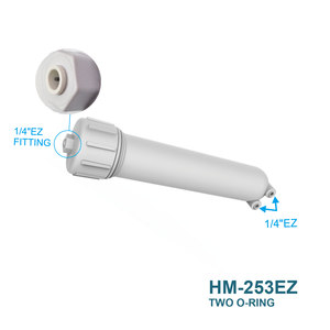 ROシステム用ポリプロピレンROメンブレンハウジング、1/8 "NPT & 1/<span class=keywords><strong>4</strong></span>" NPT & 1/<span class=keywords><strong>4</strong></span> "EZ接続キャップ付き
