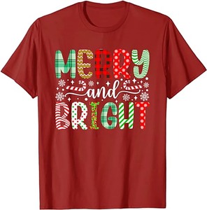 2025 yeşil noel T-shirt aile çocuklar toptan grafik noel erkek t-shirtü baskı komik Led Merry Christmas T-shirt - Product Image 1