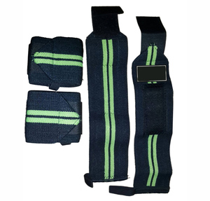GAF Heavy Duty Cross Lifting Straps Compresión Muñequera Wrap Gym Custom Elástico Levantamiento de pesas Muñequeras con gancho y bucle - Product Image 2