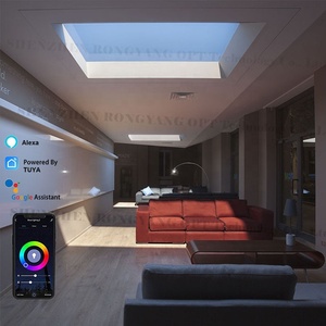 Factory Artificial Modern Design Smart LED Blue Sky Panel Ceiling <strong>Lamp</strong> Dimmable Virtual Skylight with White Shade - Product Image 3