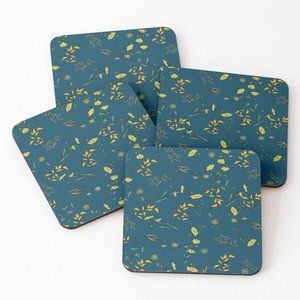 4X4 Inches Mat Paid Latest Design Mango Wood/Acacia Wood Over Printed Tea Serving Coasters 4 Pieces Set for <strong>Table</strong> Decoration - Product Image 3