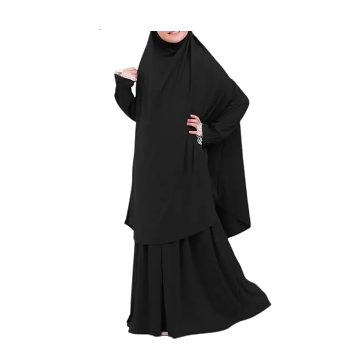 En iyi üreticileri kalite islam çocuklar Abaya müslüman elbise Custom Made Kaftan arap Dubai islam Abaya kız giysileri toptan