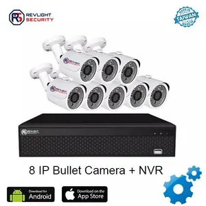屋内使用双方向オーディオ顔検出用8カメラ4 + 4チャンネルCCTVシステムで弾丸 & ドームHD IPセキュリティシステムを購入 - Product Image 2