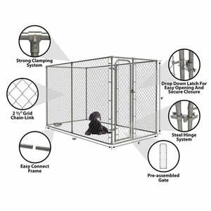 Animal Dog Cage & Kennel Plan-Atmungsaktive Metall konstruktion Modernes Design Knopf verschluss für kleine Rassen - Product Image 2