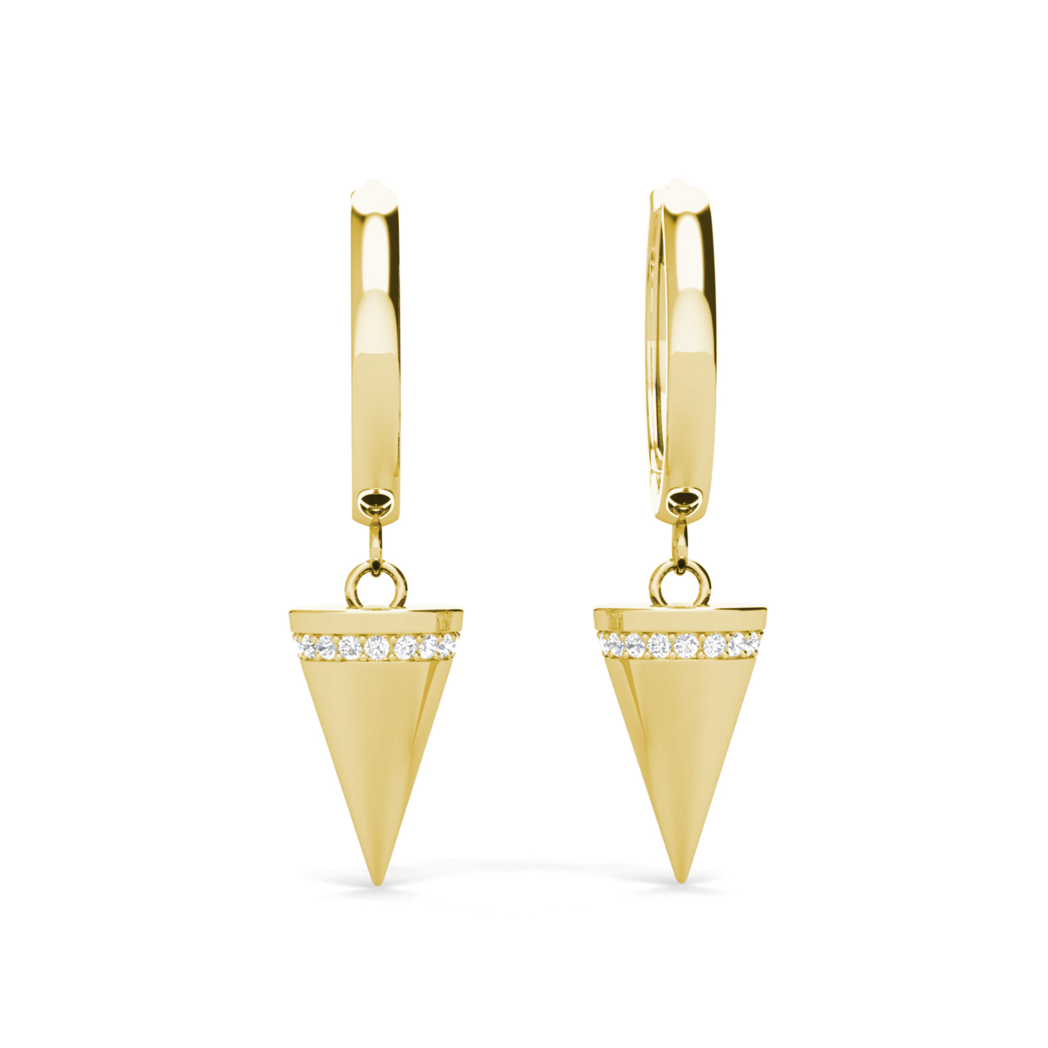 Brass 18K Yellow Gold Plated Girls Earrings