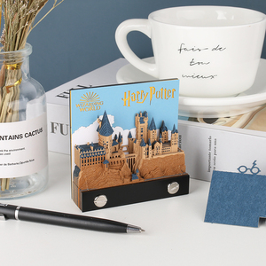 Hogwarts Castle Shaped Building <strong>Block</strong> Notes <strong>Cube</strong> 3D <strong>Memo</strong> Pad Custom Diy Papercraft Laser Cut Every Sheets Notes Pad <strong>Paper</strong> <strong>Cube</strong> - Product Image 2