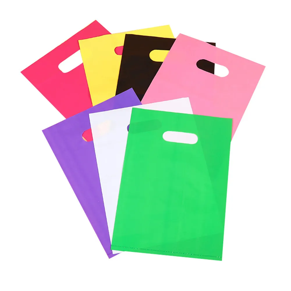 Penjualan Laris 2022 Logo Kustom Cetak Gagang Produksi Khusus Dapat Dipakai Ulang Tas Belanja Merah Muda Potongan Plastik Tas Jinjing