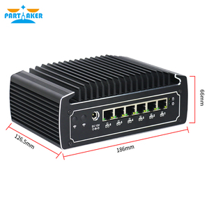 Partaker pfSense Firewall Mini PC industriale senza ventola Core i5 8250U i7 8550U con 6 porte Lan piccolo Computer Firewall Router PC