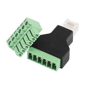 RJ12 6P6C erkek vidalı Terminal adaptörü Ethernet 6 Pin CCTV adaptörü blok konektörü sıradan telefon DSL Modem kabloları için - Product Image 1