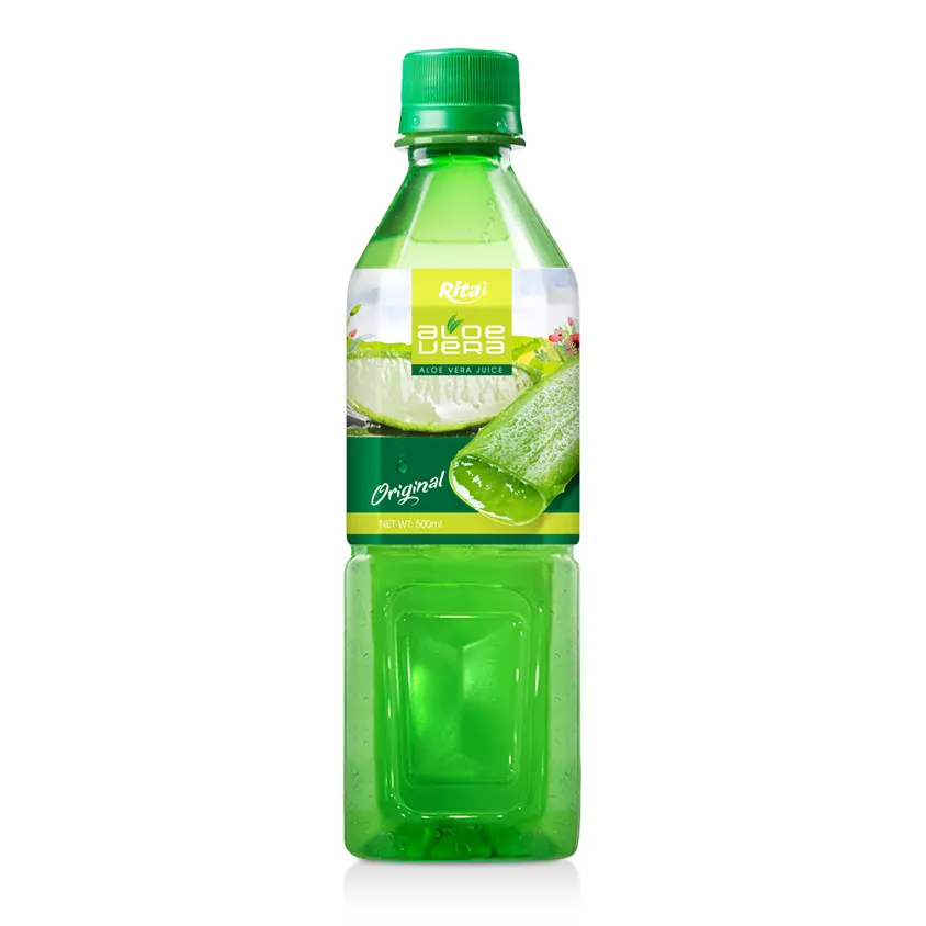 เครื่องดื่มว่านหางจระเข้ขวดสีเขียว500ม. มีรสชาติดั้งเดิม