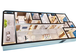 定制现代风格塑料室内建筑3D微型建筑比例模型房屋场景小型化 - Product Image 6