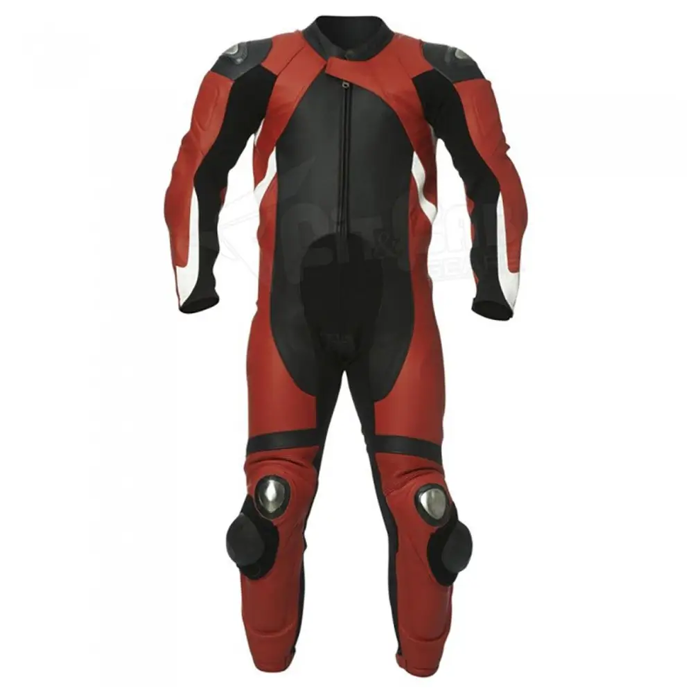 Traje de cuero para motocicleta para hombre, protección para montar en motocicleta, traje de carreras de cuero genuino 100%