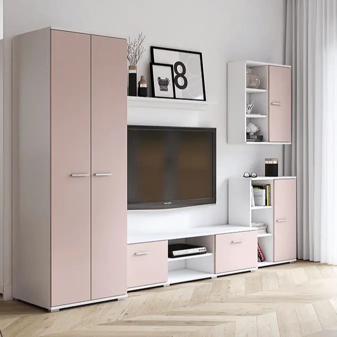 Современный стиль гостиной мебель набор FIGO A тв стенды современный дизайн ТВ шкаф многофункциональный
