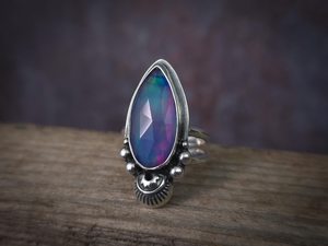 Best Selling Aurora Opal Ring 925 Sterling <strong>Silver</strong> Super Top Quality Gemstone Handmade Ring for Men and Women at Wholesale Price