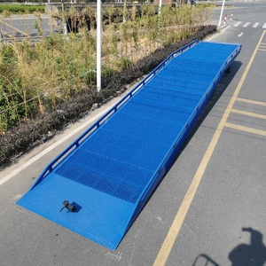 Para nivelador de contenedores carretilla elevadora móvil camión de descarga hidráulica rampa móvil para plataforma de muelle camiones de carga rampa móvil