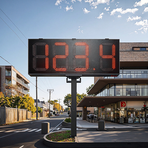 Personalizzato 7 segmento LED Display a Gas per stazioni di servizio Wireless telecomando uso esterno con 1 anno di garanzia