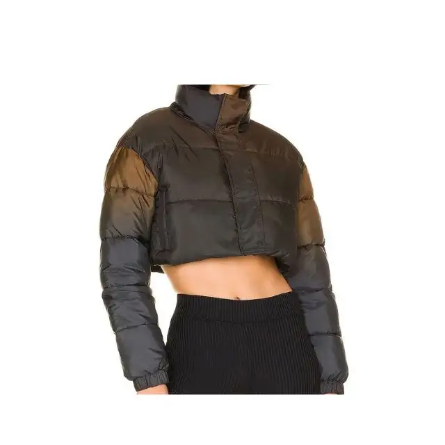 Vente en gros Acheter vestes courtes pour femmes Manteau bouffant en duvet de canard Femmes Parkas Vestes Prix pas cher Manteau bouffant en duvet finement traité