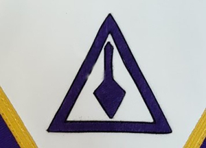 Cryptic RiteメンバーエプロンゴールドトリムEASTハンド刺繍フリーメーソンデザインエプロン - Product Image 5